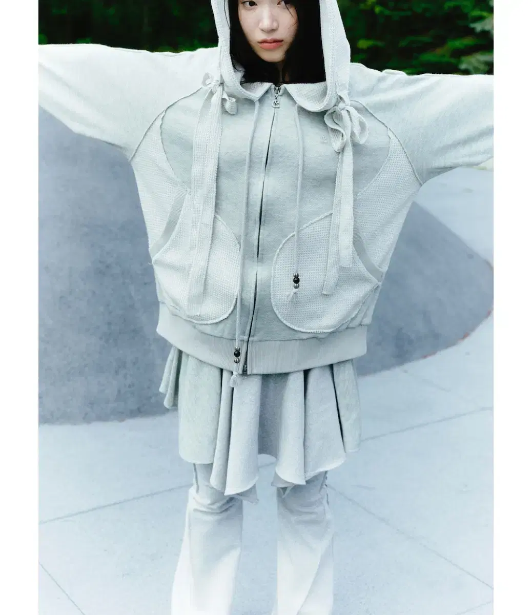 Koiseio Flower Pintuck Skirt Charcoal #코이세이오,#코이세이오